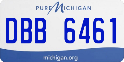 MI license plate DBB6461