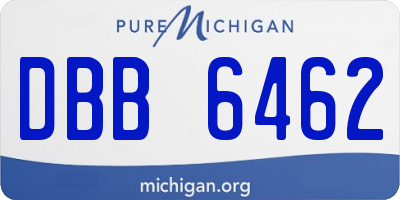 MI license plate DBB6462