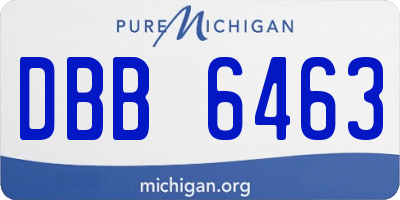 MI license plate DBB6463