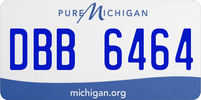 MI license plate DBB6464