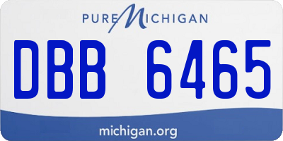 MI license plate DBB6465