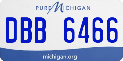MI license plate DBB6466