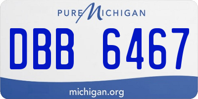 MI license plate DBB6467