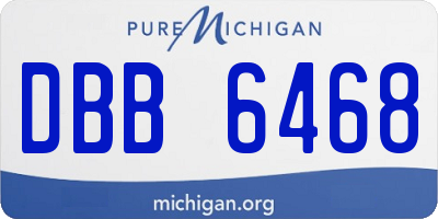 MI license plate DBB6468