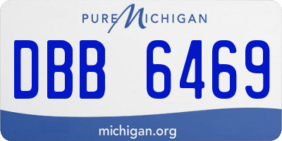 MI license plate DBB6469