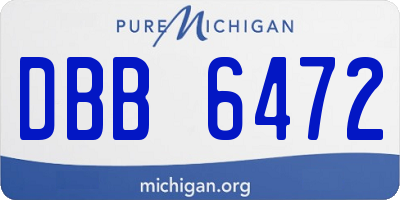 MI license plate DBB6472