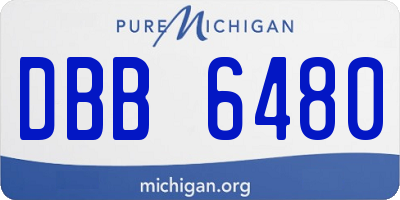 MI license plate DBB6480