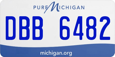 MI license plate DBB6482