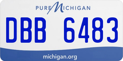 MI license plate DBB6483