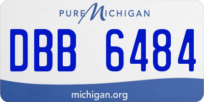 MI license plate DBB6484