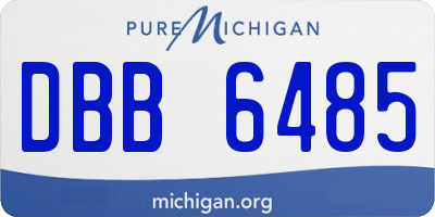 MI license plate DBB6485