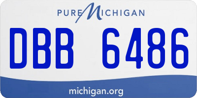 MI license plate DBB6486