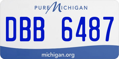 MI license plate DBB6487