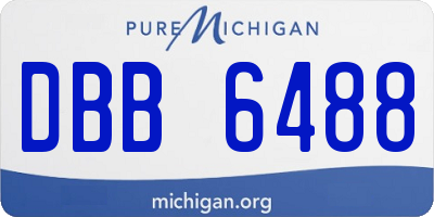 MI license plate DBB6488