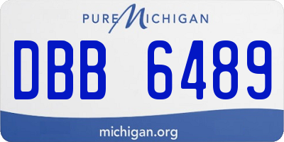 MI license plate DBB6489