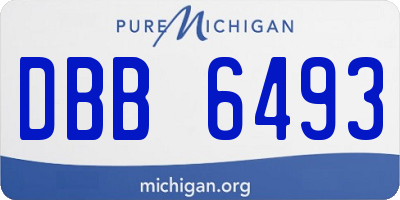 MI license plate DBB6493