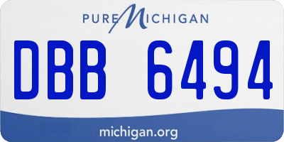 MI license plate DBB6494