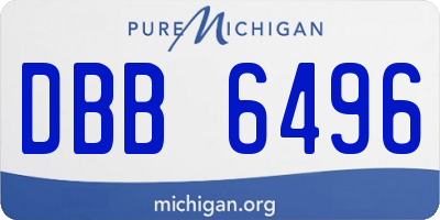 MI license plate DBB6496