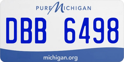 MI license plate DBB6498