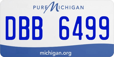 MI license plate DBB6499