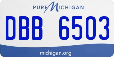 MI license plate DBB6503