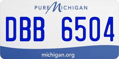 MI license plate DBB6504