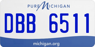 MI license plate DBB6511