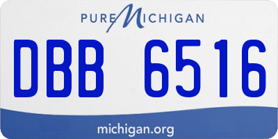 MI license plate DBB6516