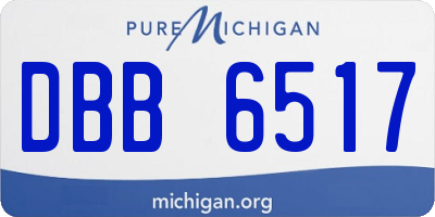 MI license plate DBB6517