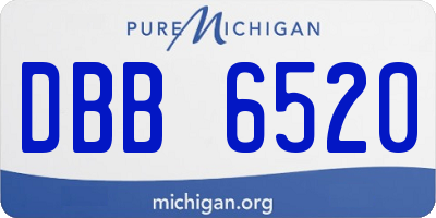 MI license plate DBB6520