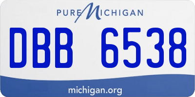 MI license plate DBB6538
