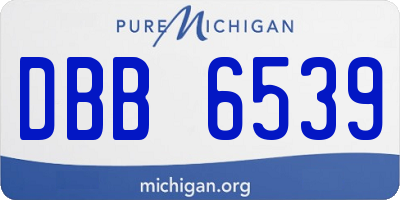 MI license plate DBB6539