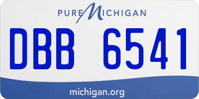 MI license plate DBB6541