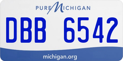 MI license plate DBB6542