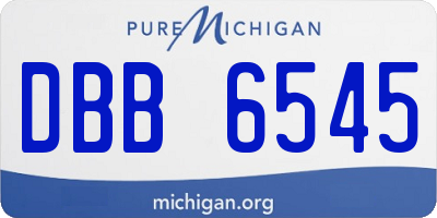 MI license plate DBB6545