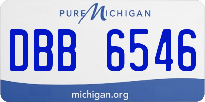 MI license plate DBB6546
