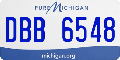 MI license plate DBB6548