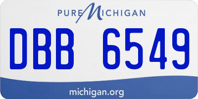 MI license plate DBB6549