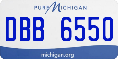 MI license plate DBB6550