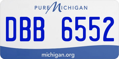 MI license plate DBB6552