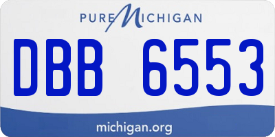 MI license plate DBB6553