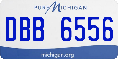 MI license plate DBB6556