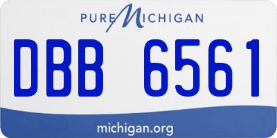MI license plate DBB6561