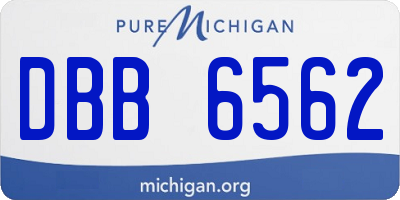 MI license plate DBB6562