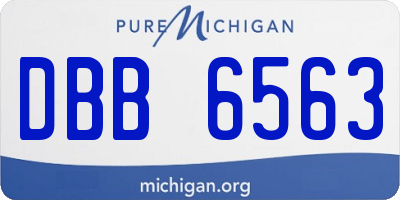 MI license plate DBB6563