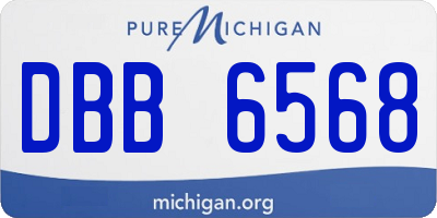MI license plate DBB6568
