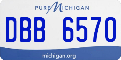 MI license plate DBB6570