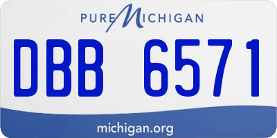 MI license plate DBB6571