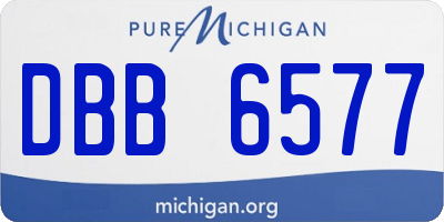 MI license plate DBB6577