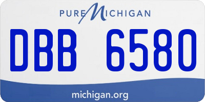 MI license plate DBB6580